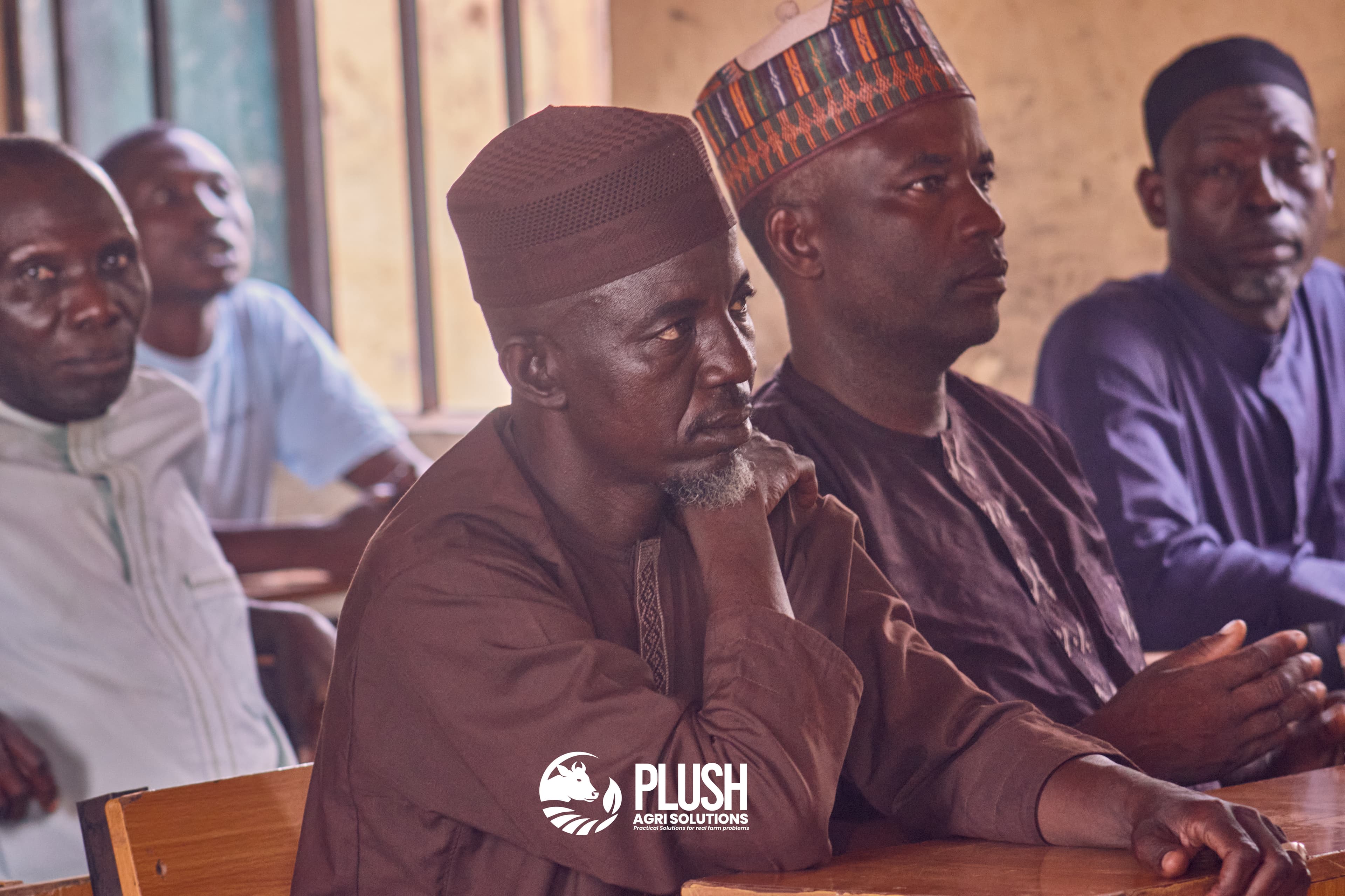 Members of a farmer group during a Plush Agri Solutions advisory meeting