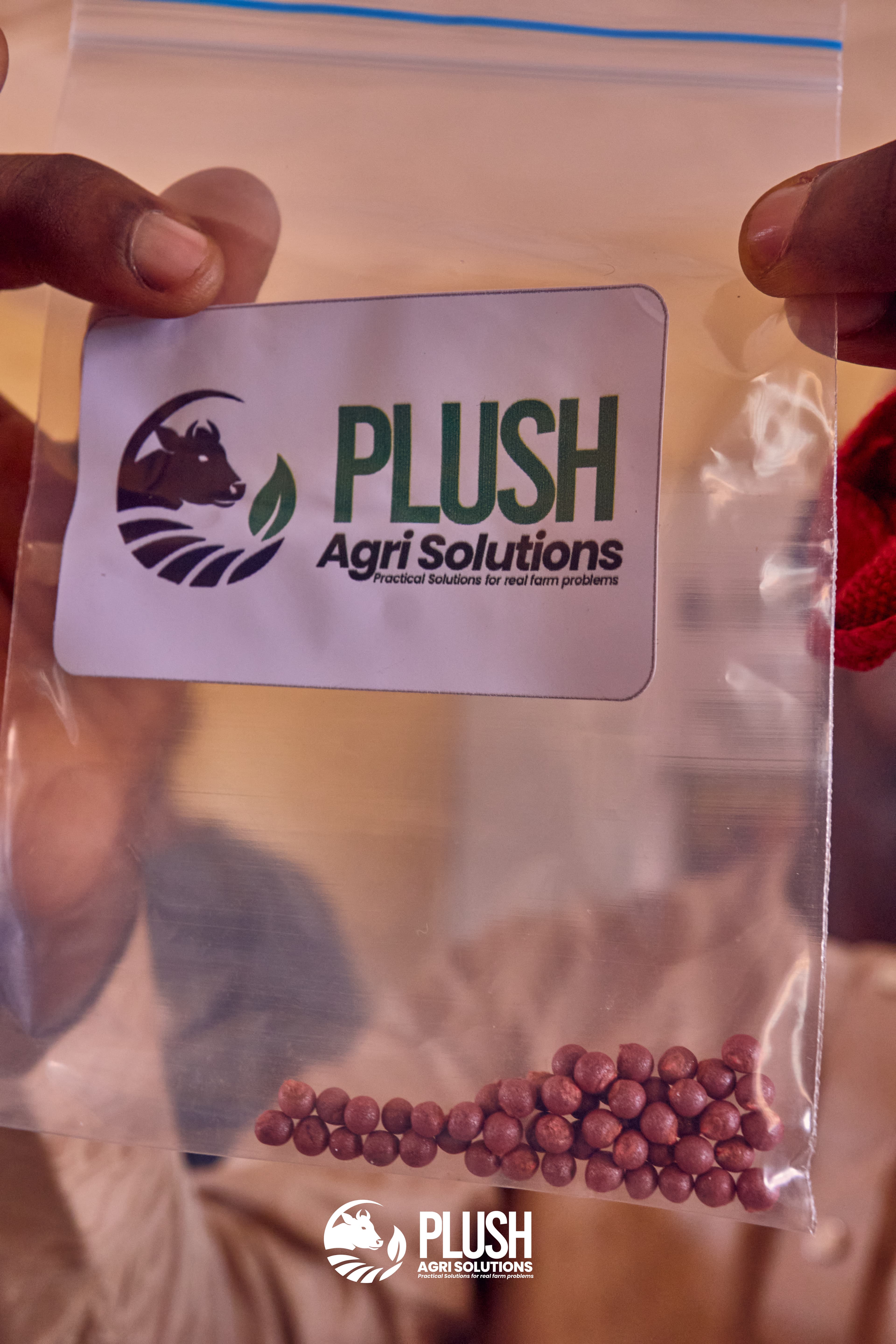 Plush Agri Solutions branded input handed to a farmer in Danhonu 1